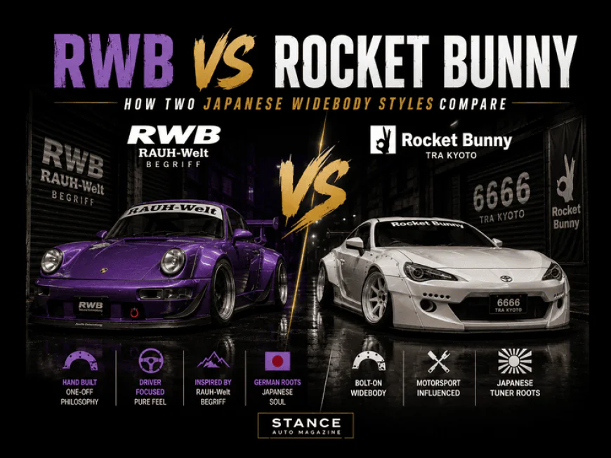 RWB vs Rocket Bunny: How Two Japanese Widebody Styles Compare