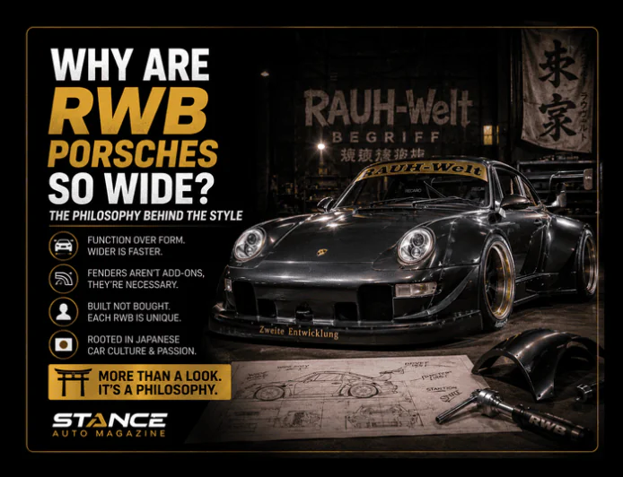 Why Are RWB Porsches So Wide? The Philosophy Behind the Style