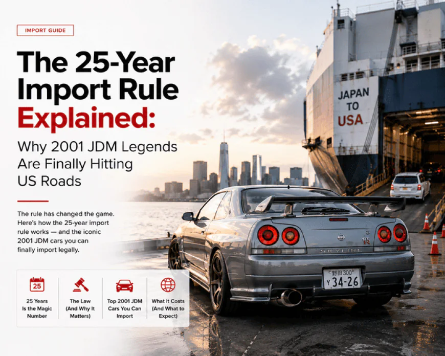 The 25-Year Import Rule Explained: Why 2001 JDM Legends Are Finally Hitting US Roads