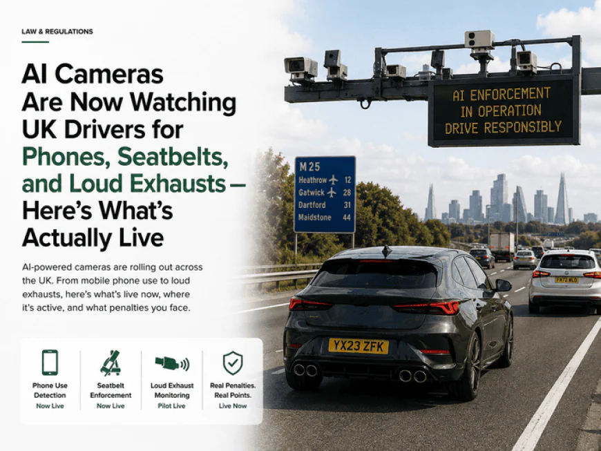 AI Cameras Are Now Watching UK Drivers for Phones, Seatbelts, and Loud Exhausts — Here's What's Actually Live