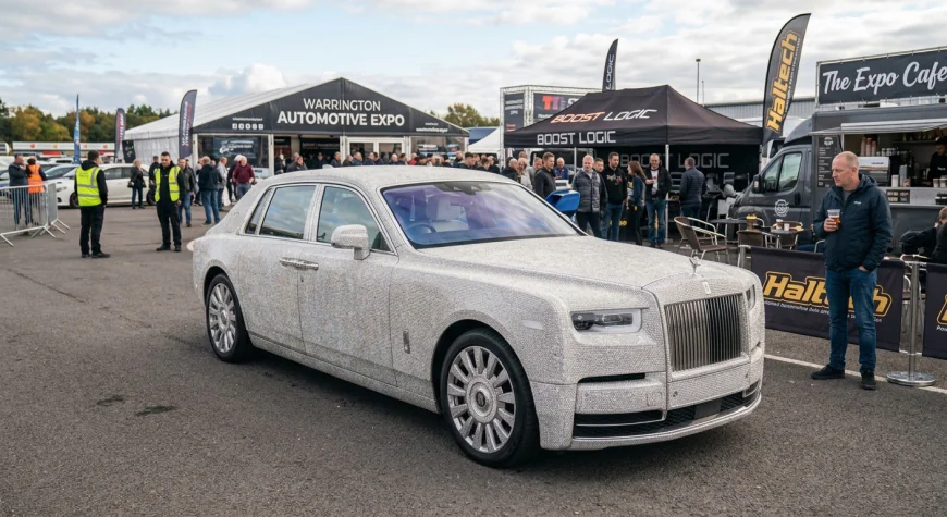 A diamond encrusted rolls royce