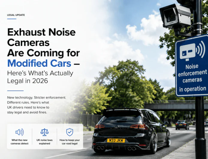 Exhaust Noise Cameras Are Coming for Modified Cars — Here's What's Actually Legal in 2026