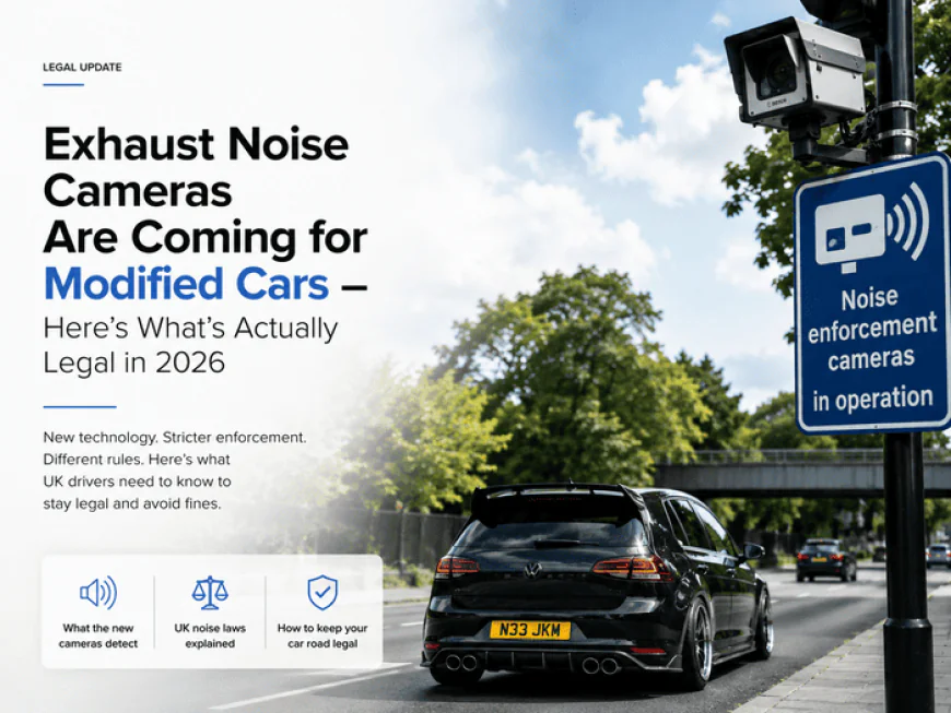 Exhaust Noise Cameras Are Coming for Modified Cars — Here's What's Actually Legal in 2026