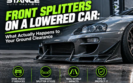 Front splitters on a lowered car: what actually happens to your ground clearance