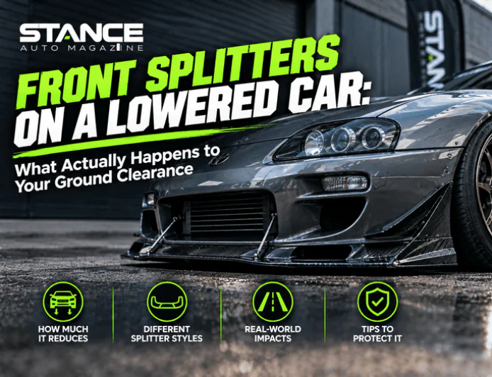 Front splitters on a lowered car: what actually happens to your ground clearance
