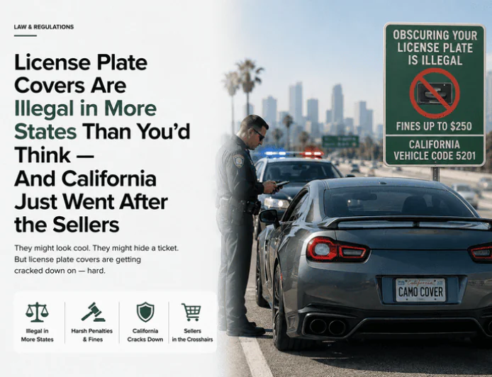 License Plate Covers Are Illegal in More States Than You'd Think — And California Just Went After the Sellers