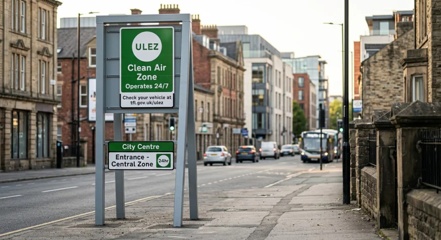 ulez sign on british streets