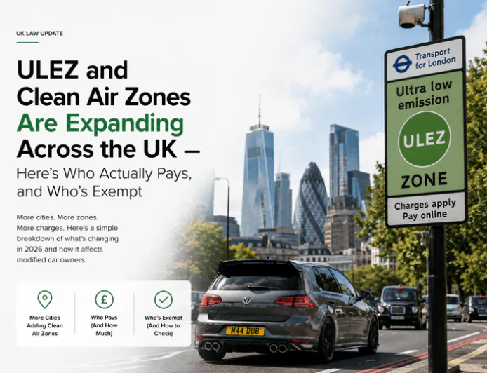 ULEZ and Clean Air Zones Are Expanding Across the UK — Here's Who Actually Pays, and Who's Exempt
