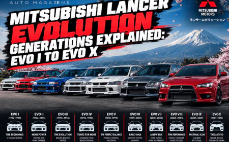 Mitsubishi Lancer Evolution Generations Explained: Evo I to Evo X