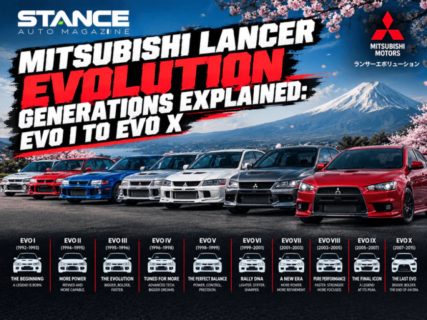 Mitsubishi Lancer Evolution Generations Explained: Evo I to Evo X