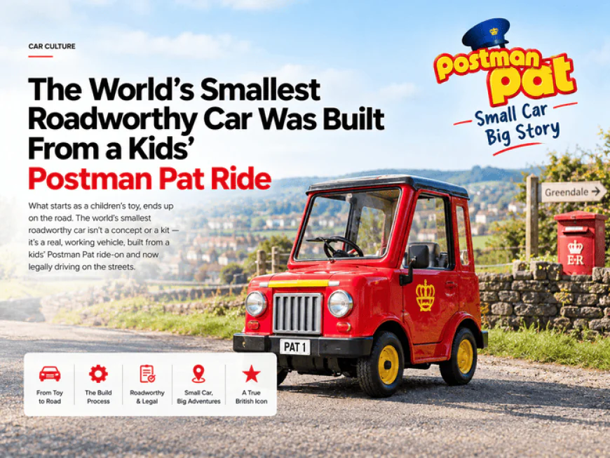 The World's Smallest Roadworthy Car Was Built From a Kids' Postman Pat Ride