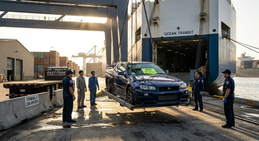 Imported Japanese Domestic Market sports car arriving in the United States under the 25 year rule