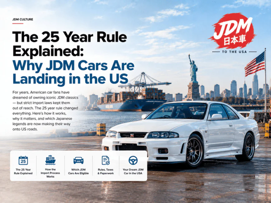 The 25 Year Rule Explained: Why JDM Cars Are Landing in the US
