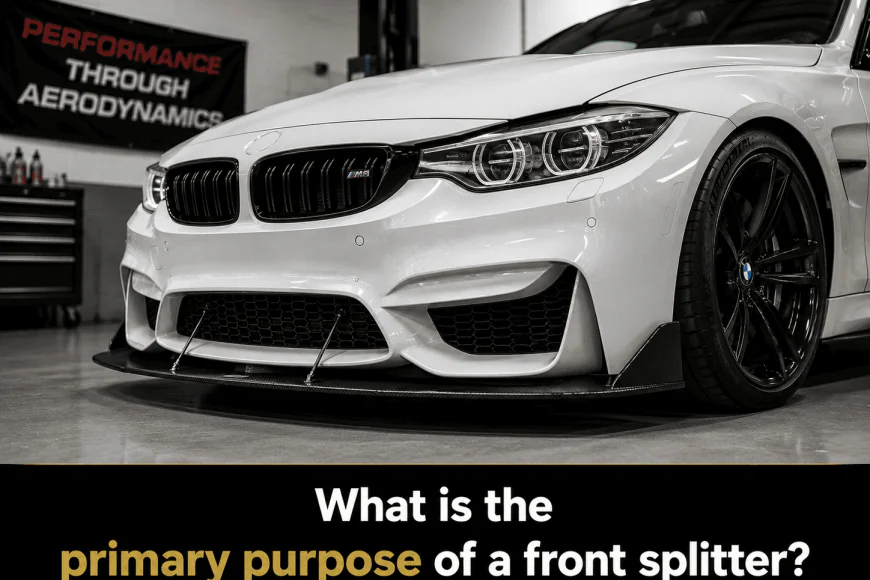 What is the primary purpose of a front splitter?