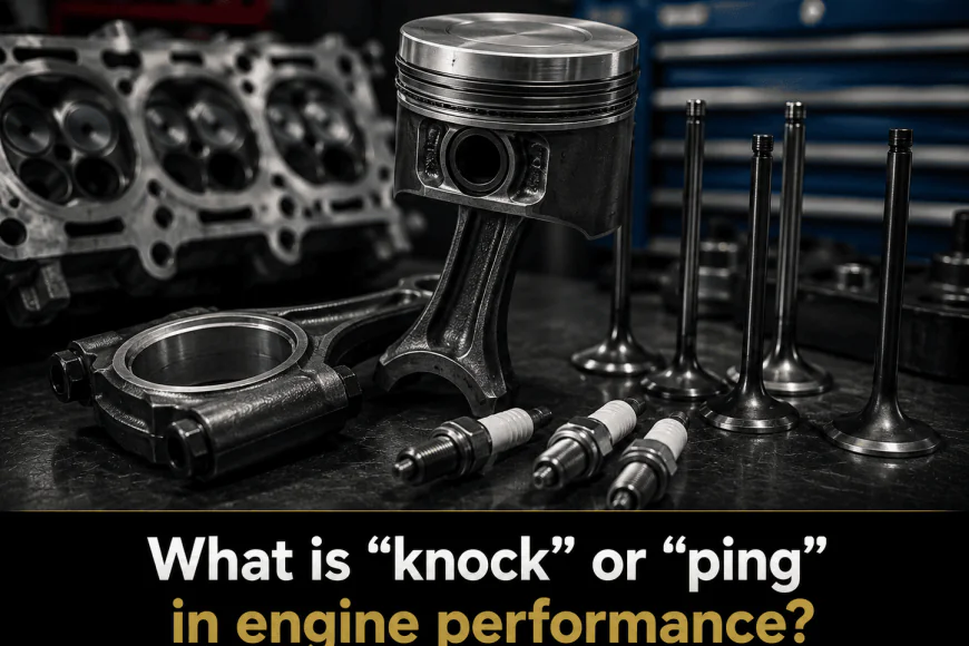 What is "knock" or "ping" in engine performance?