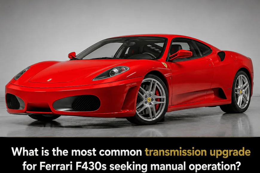 What is the most common transmission upgrade for Ferrari F430s seeking manual operation?