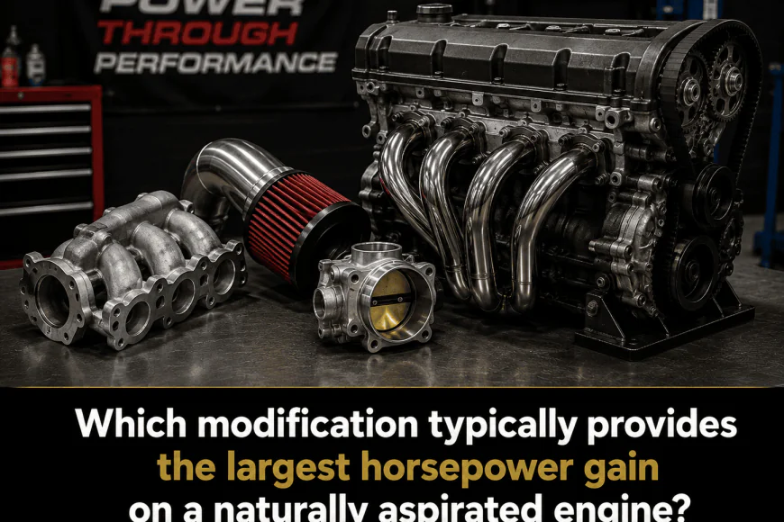Which modification typically provides the largest horsepower gain on a naturally aspirated engine?